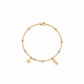 Pulsera de cadena fina con estrella, infinito y esferas en oro 10K