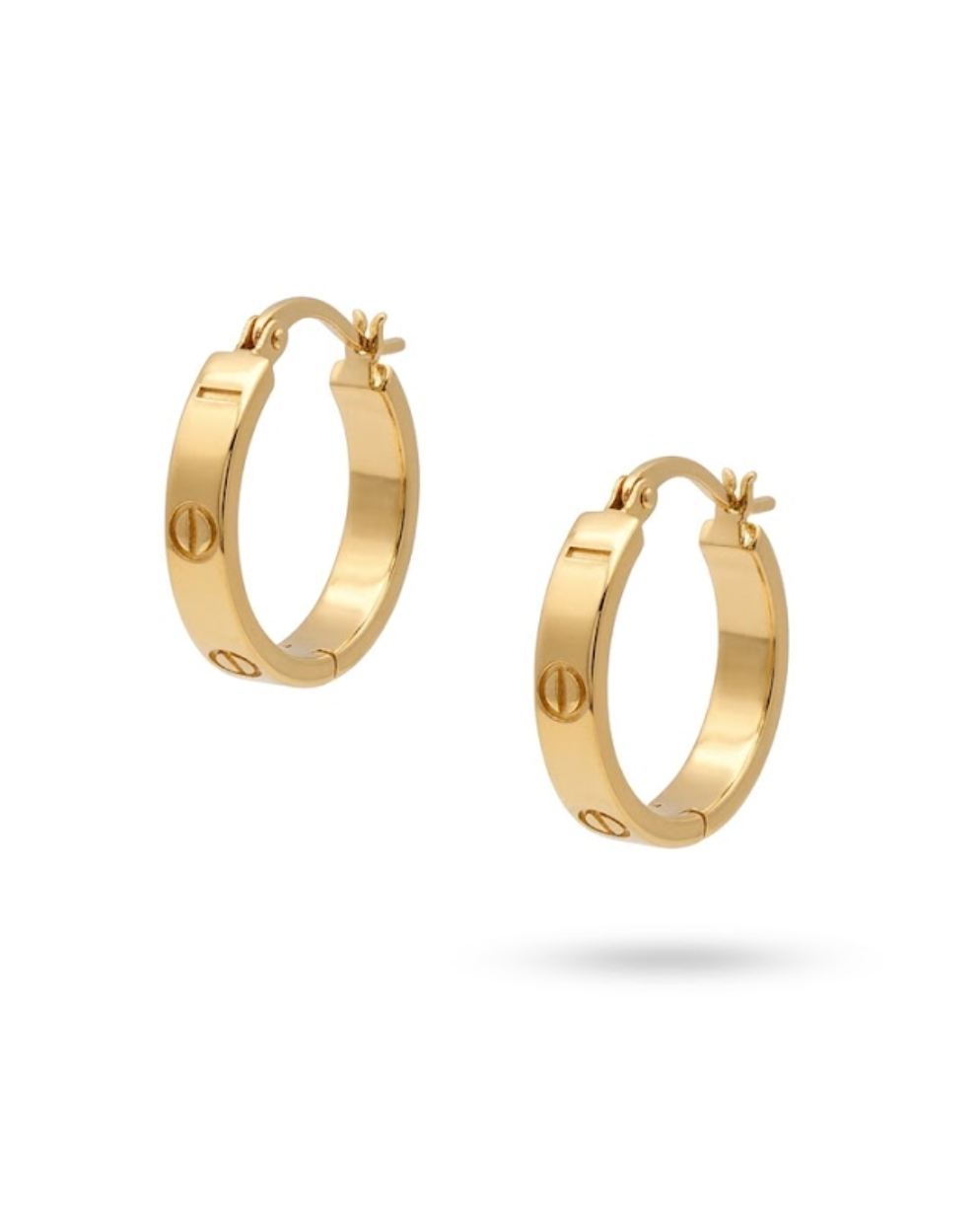 Arracadas Industrial "Linear" en Oro 10K