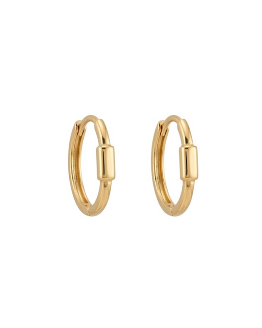 Huggies Tiffany Link en Oro Dorado 10K