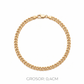 Pulsera de eslabón Grumet con textura diamantada en oro 10K