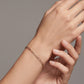 Pulsera de eslabón Figaro tricolor en oro 14K
