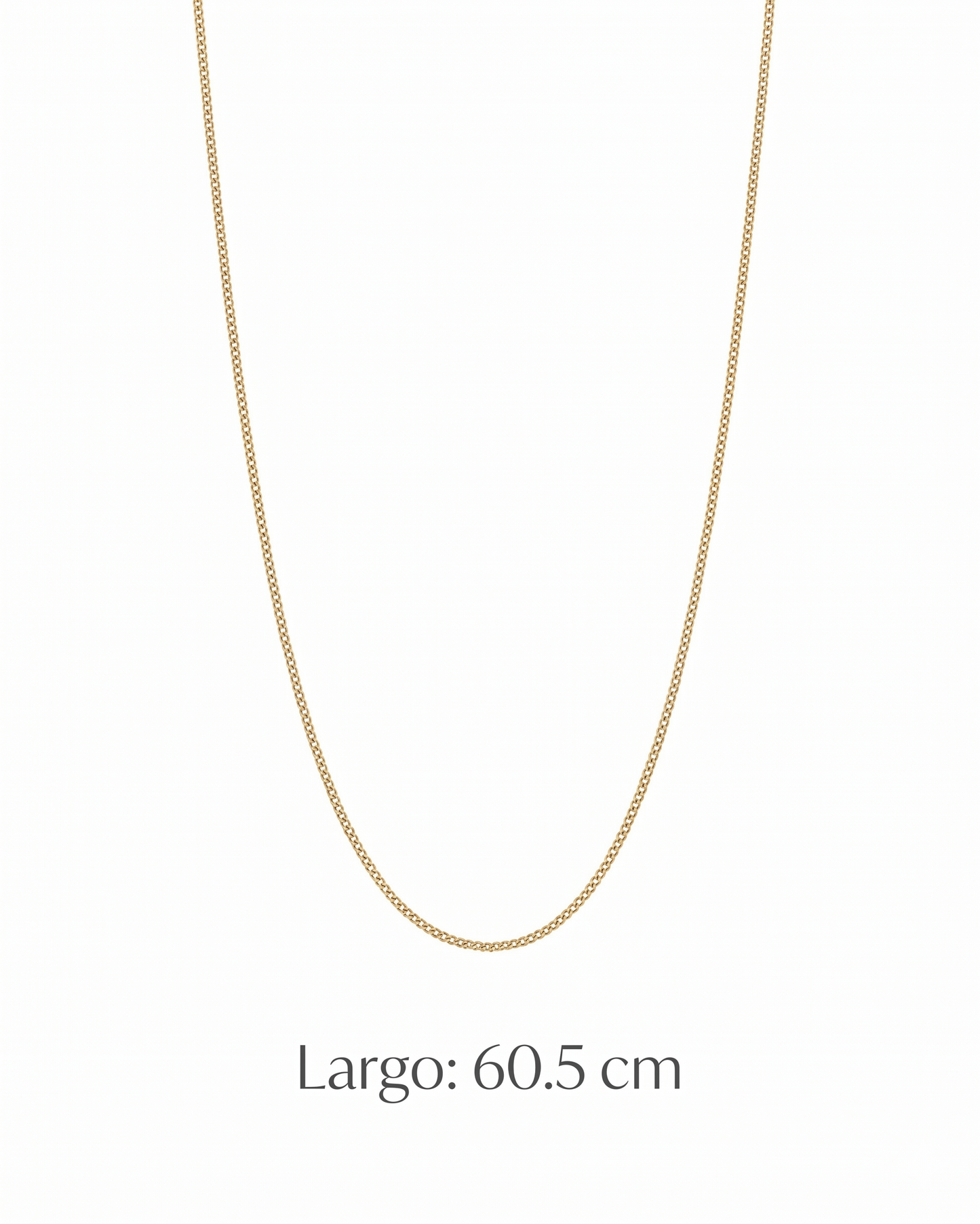 Cadena Figaro de eslabones en serie rítmica en oro 10K