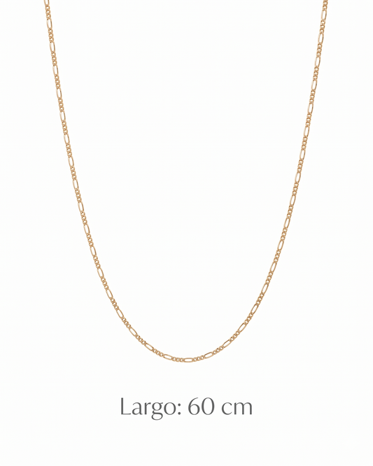 Cadena Figaro de eslabones en oro 10K