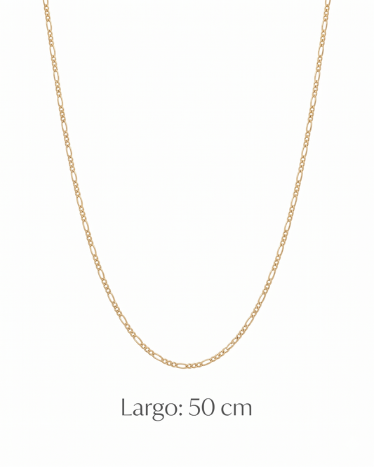 Cadena Cartier de diseño lineal y estética minimalista en oro 10K