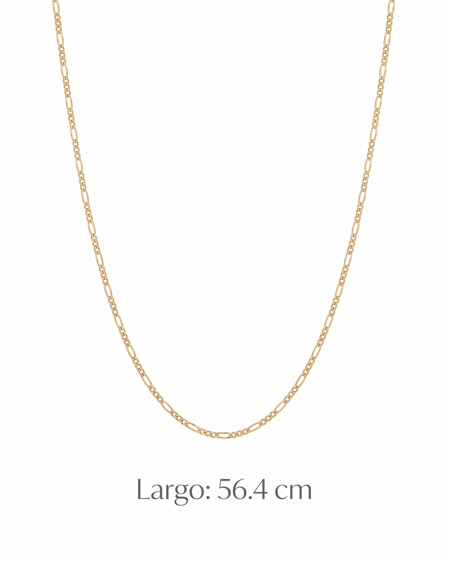 Cadena Figaro de eslabones rítmicos y elegancia atemporal en oro 14K