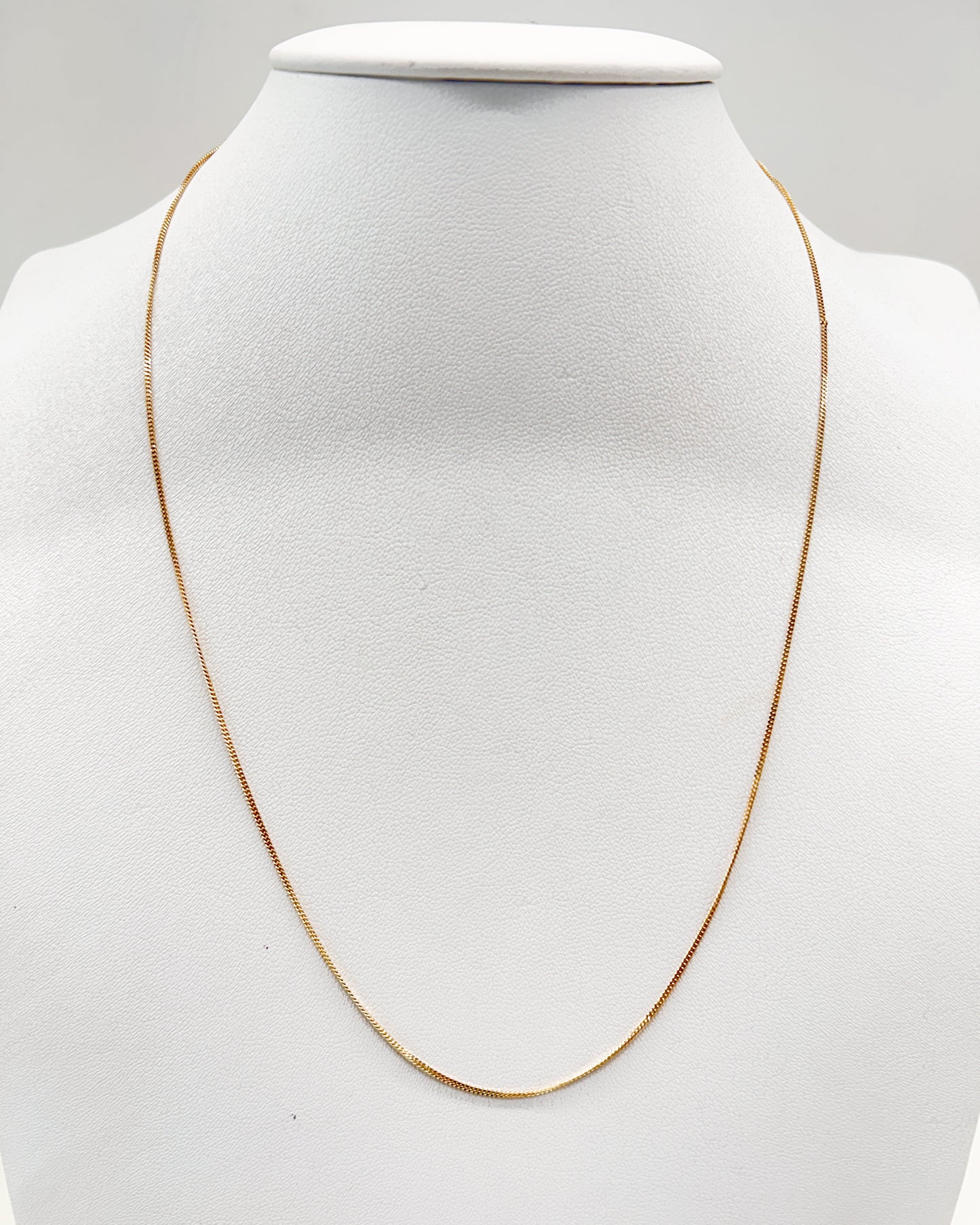 Cadena Cola de Ratón con acabado satinado en oro 14K
