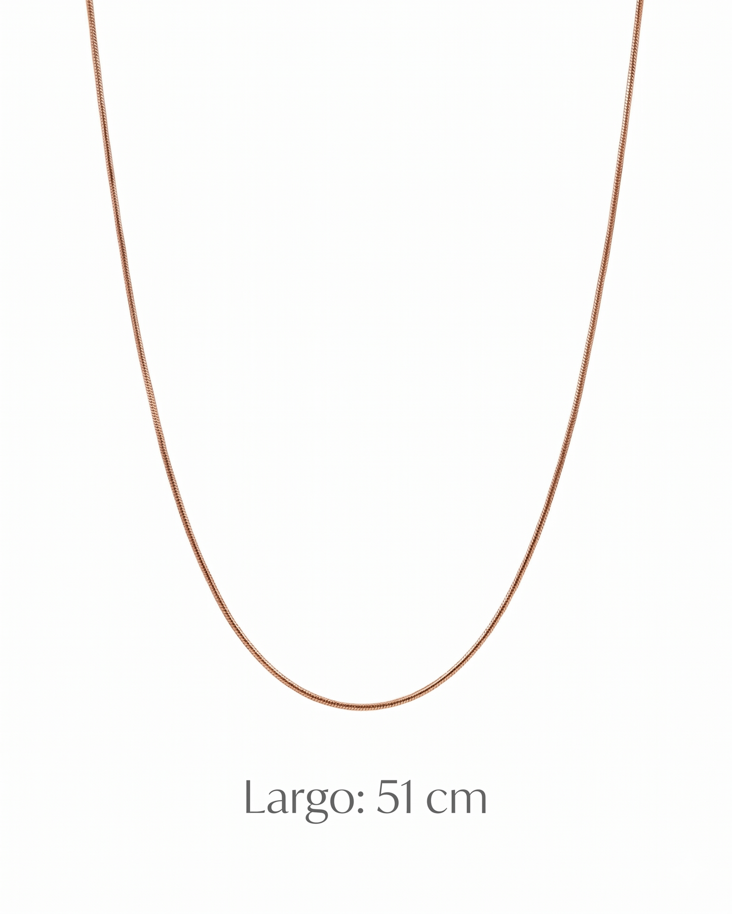 Cadena Cola de Ratón con acabado satinado en oro 14K
