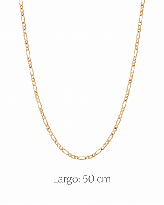 Cadena Cartier de eslabones estilizados y brillo lineal en oro 10K