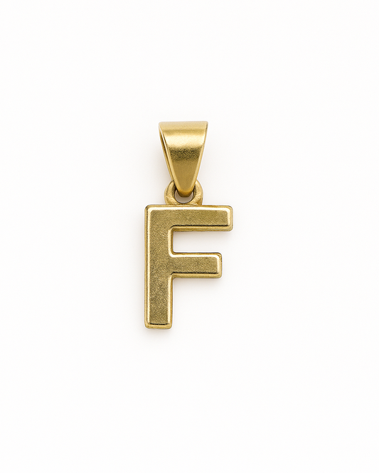 Dije Letra "F" en Oro 10K