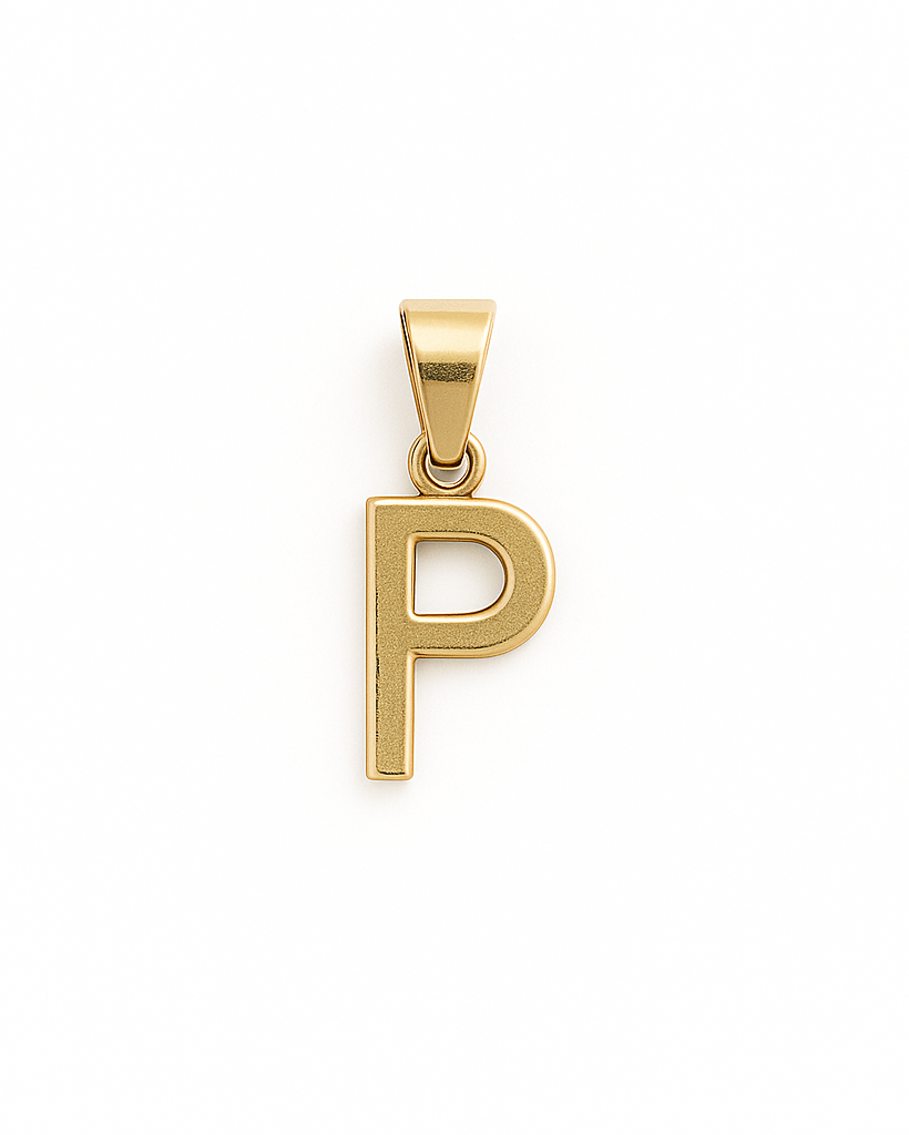 Dije Letra "P" en Oro 10K