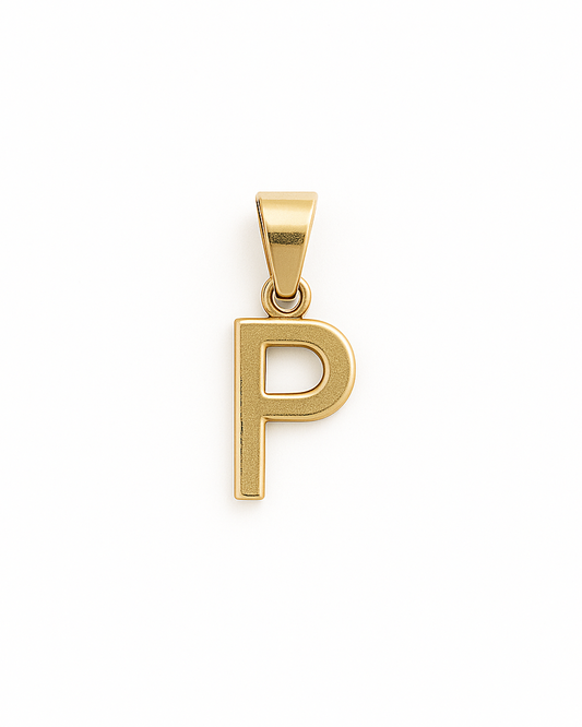 Dije Letra "P" en Oro 10K