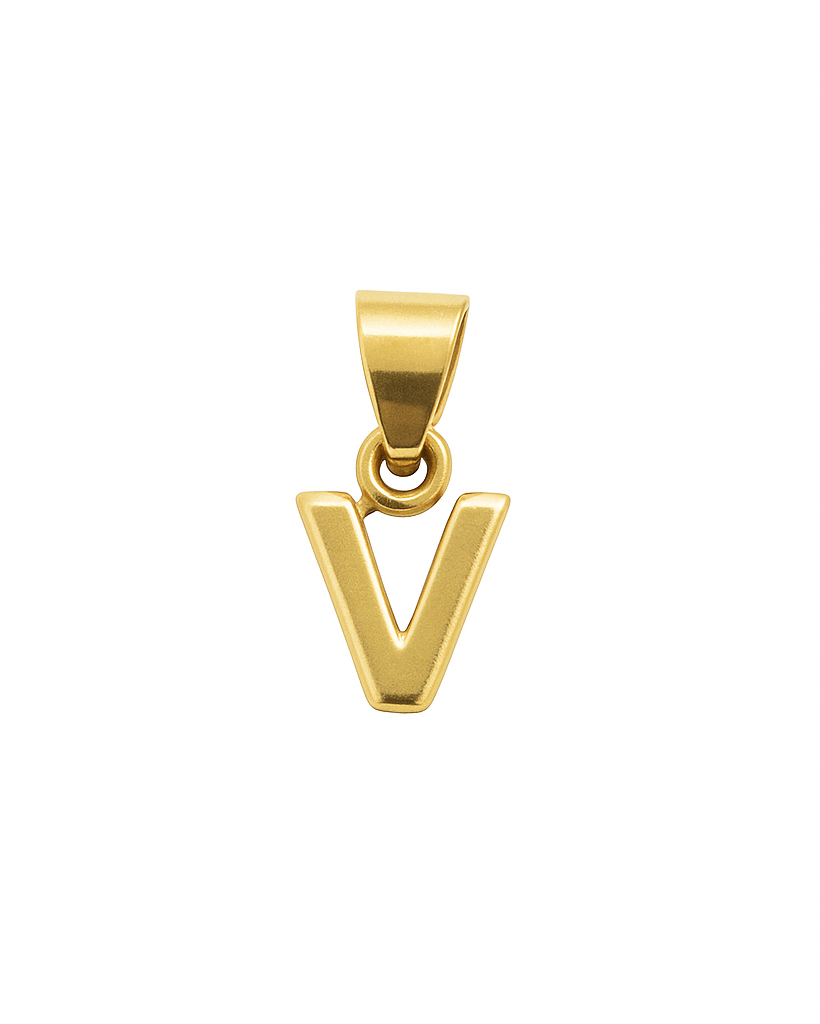 Dije Letra "V" en Oro 10K
