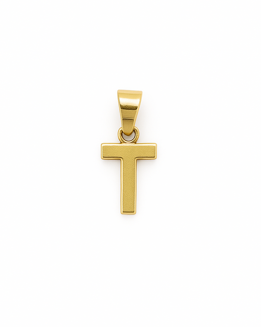 Dije Letra "T" en Oro 10K