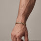 Pulsera de eslabón Grumet plano en oro 10K