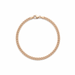 Pulsera de eslabón plano entrelazado en oro 10K