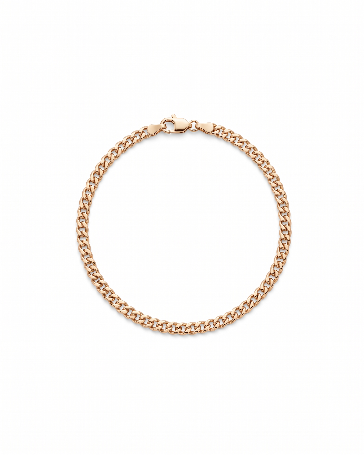 Pulsera de eslabón plano entrelazado en oro 10K