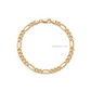 Pulsera de eslabón Figaro clásico en oro 10K