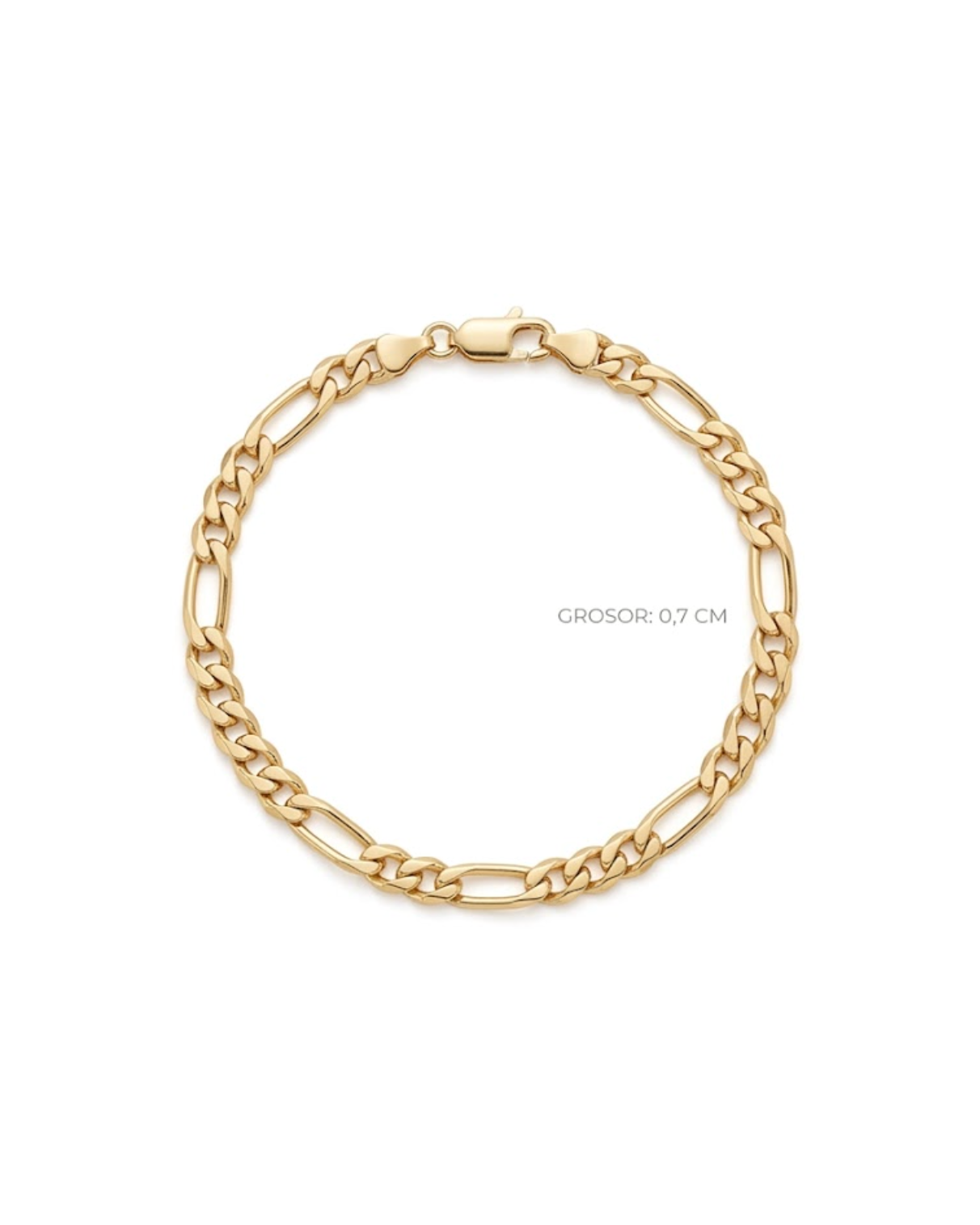 Pulsera de eslabón Figaro clásico en oro 10K