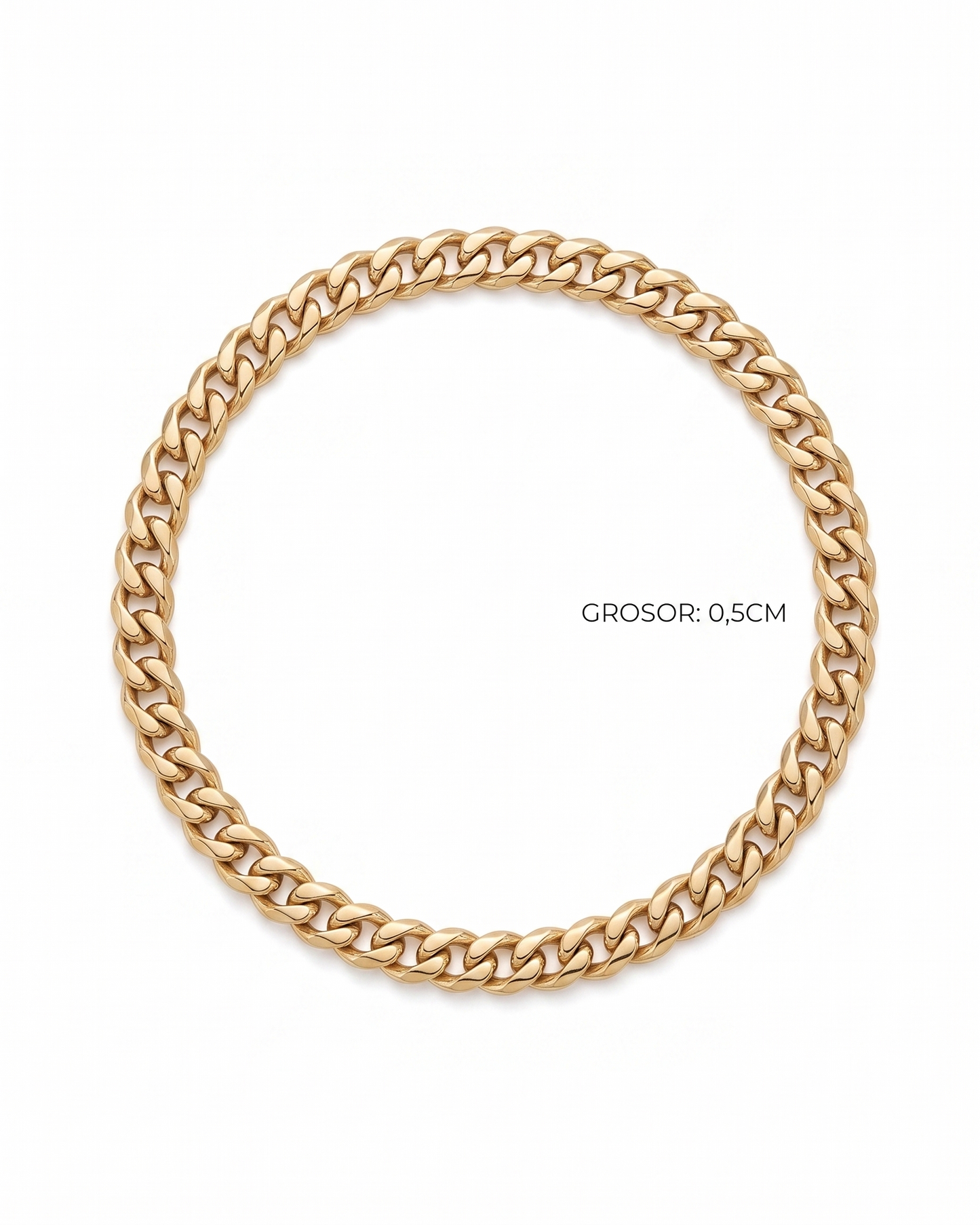 Pulsera de eslabón Grumet ligero en oro 10K