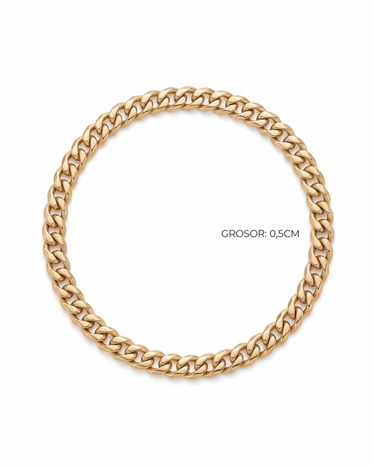 Pulsera de eslabón Grumet ligero en oro 10K