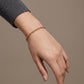 Pulsera de eslabón tejido compacto en oro 10K