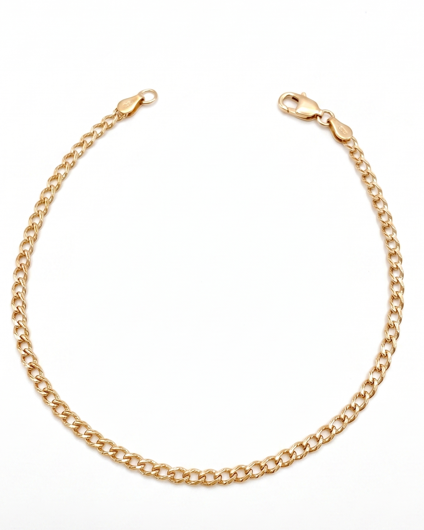 Pulsera de eslabón tejido compacto en oro 10K