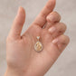 Dije Virgen de Guadalupe Silueta Gota en Oro 10K con Circonias