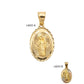 Dije Doble Vista con Virgen de Guadalupe Tres Oros y San Judas en Oro 14K