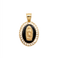 Dije de la Virgen de Guadalupe en Oro 14K con Ónix Negro