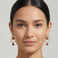 Drop earrings dorados con cristales colgantes
