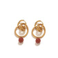 Drop earrings dorados con cristales colgantes