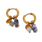 Aretes dorados boho estilo arracada con colgantes de colores