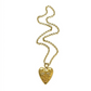 Collar dorado de acero inoxidable con dije en forma de corazon