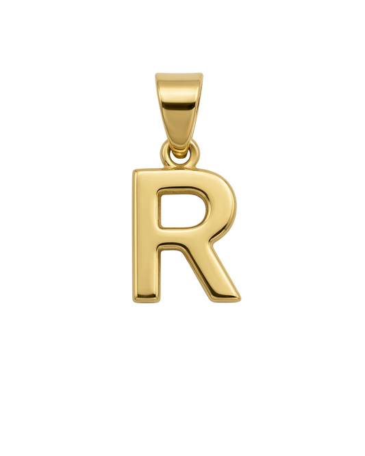 Dije Letra "R" en Oro 10K