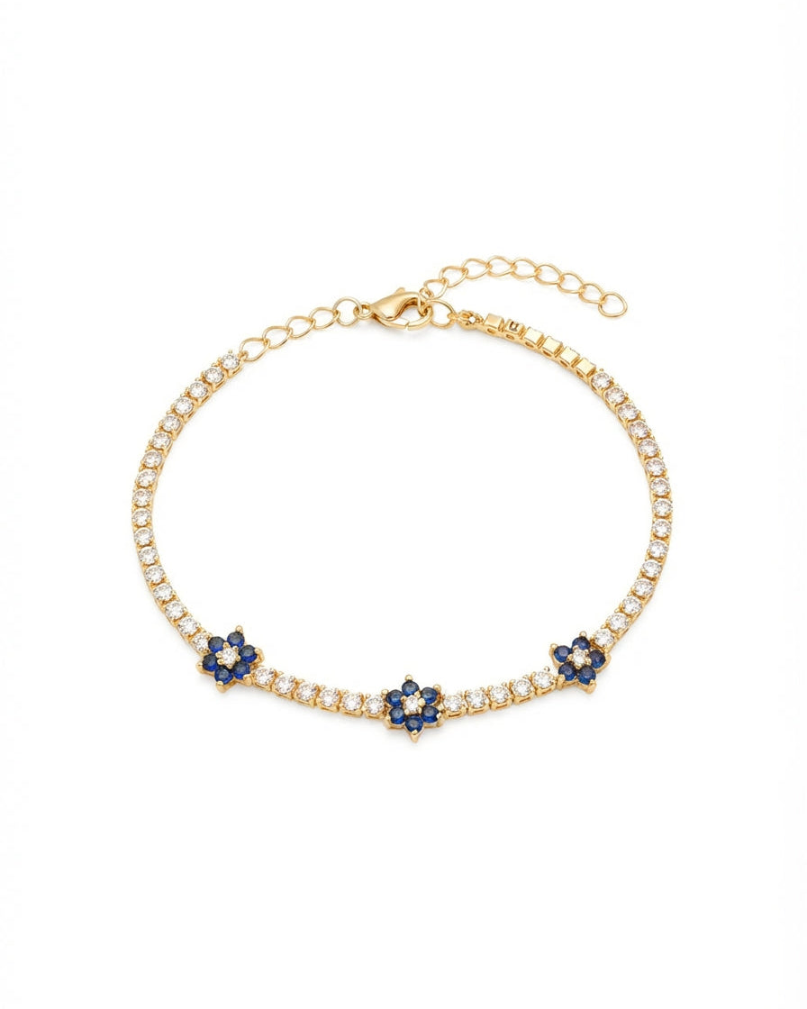Pulsera Flor de Tennis