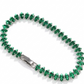Pulsera estilo tennis de chapa de oro con circonias verdes
