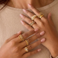 Anillo de corona en color dorado