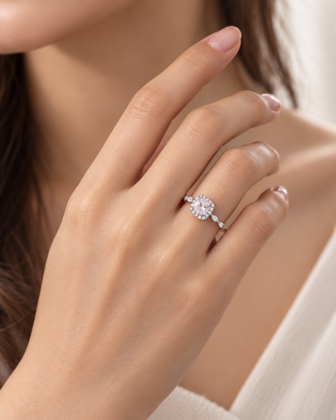 Anillo Rosé Halo