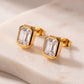 Aretes tipo studs emerald cut