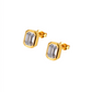 Aretes tipo studs emerald cut