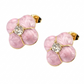 Aretes de flor en color rosa