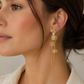 Aretes colgantes de mariposa en filigrana y cristales