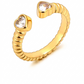 Anillo Dorado con Corazones