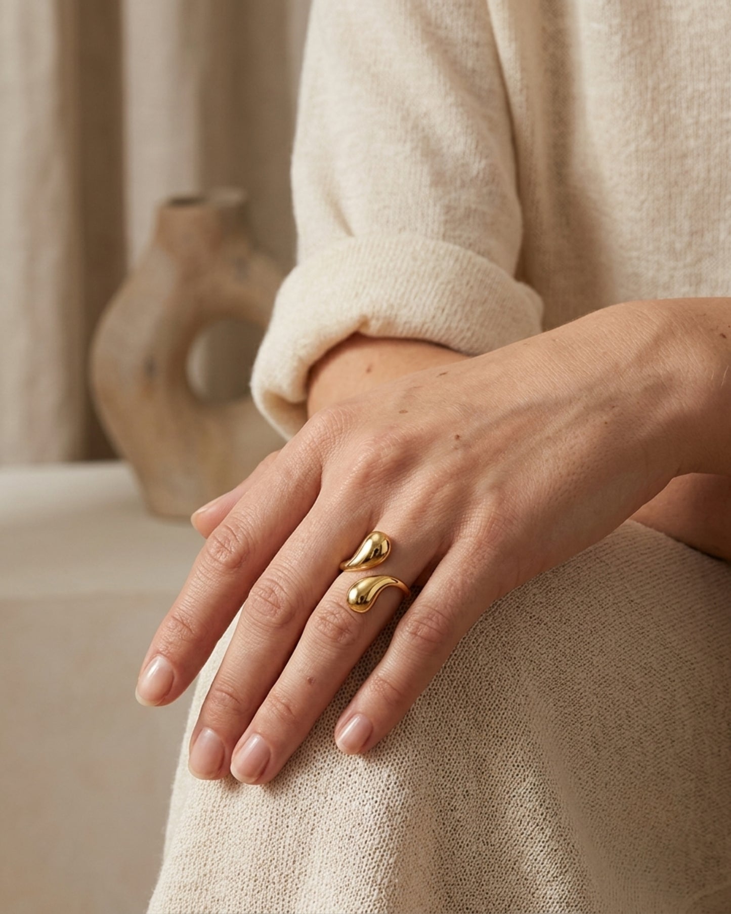 Anillo Doble Gota