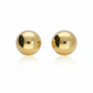 Aretes dorados con diseño de esfera de tipo broquel