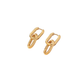 Aretes Eslabón Fluido Dorados