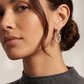 Aretes Eslabón Fluido Plateados