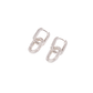 Aretes Eslabón Fluido Plateados