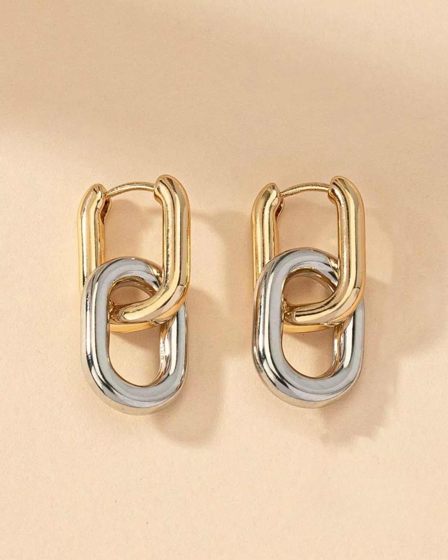Aretes Eslabón Dual