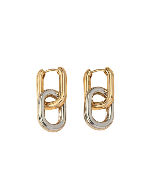 Aretes Eslabón Dual